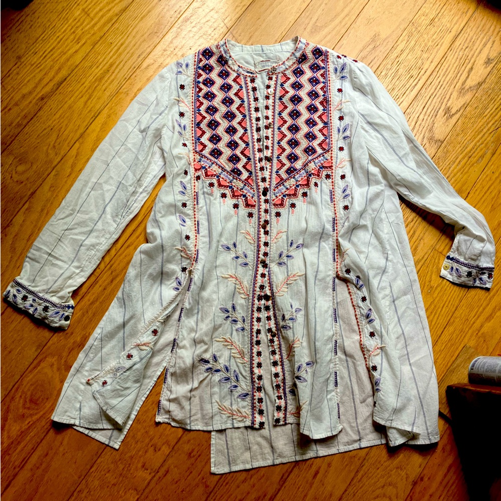 Johnny Was embroidered tunic